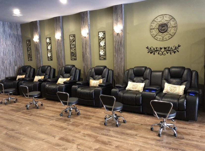 Salon stations and styling chairs at Tang Beauty Salon